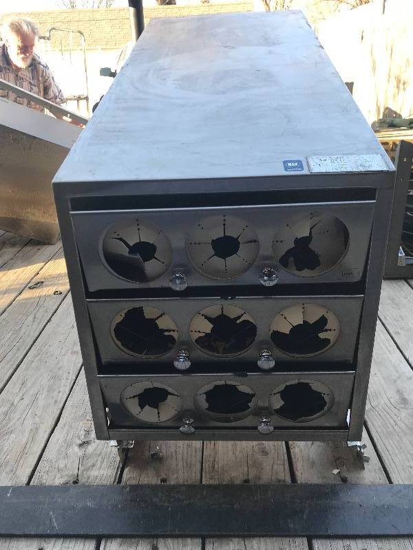 lot 4187 image: Commercial Stainless Steel 3 Rack Ice Cream Cone Dispenser