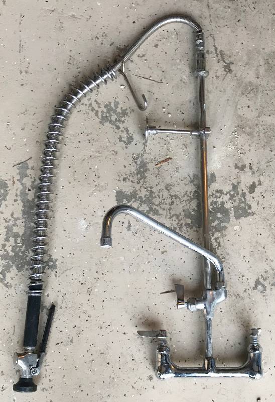 lot 4202 image: Commercial Restaurant Faucet with Sprayer