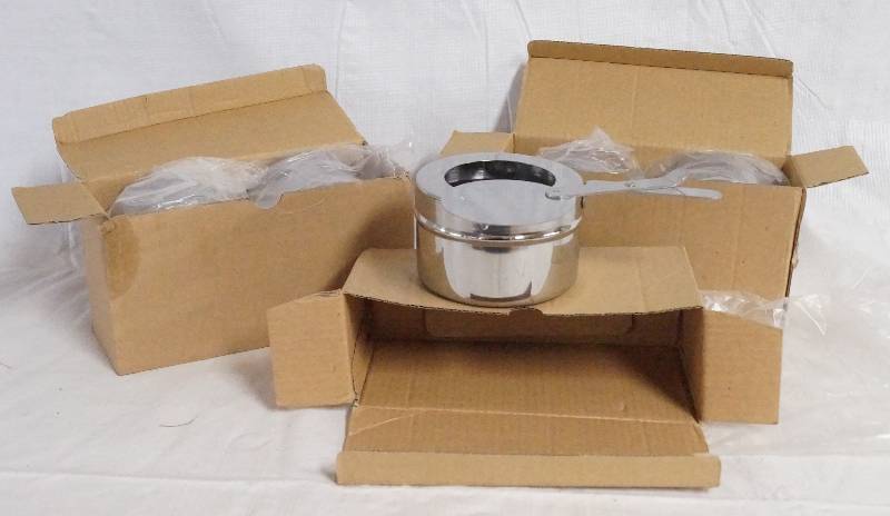 lot 9337 image: Lot of 5 - NEW Chafing Dish Fuel Holder  Sterno Fuel Pot