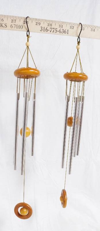 lot 9601 image: Set of 2 Wind Chimes - Ready to Hang and Make Music