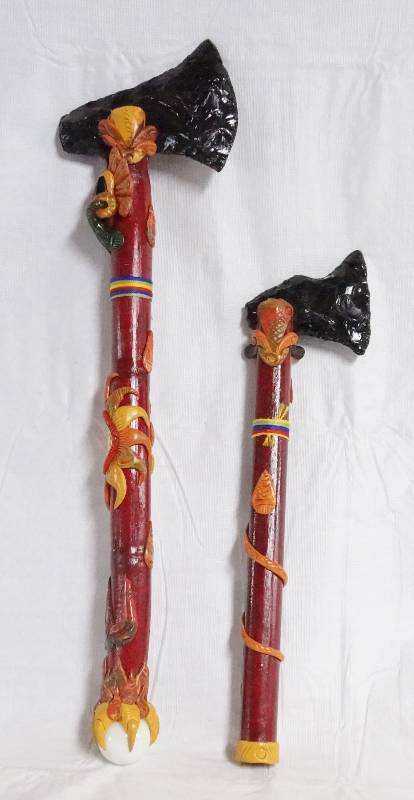 lot 9607 image: BIG and Truly Unique Tribal Axe Set of 2 - CHECK THESE OUT