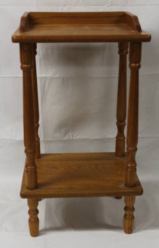 lot 9238 image: Nice Wood Shelf - 25 tall x 14 wide x 12 deep.
