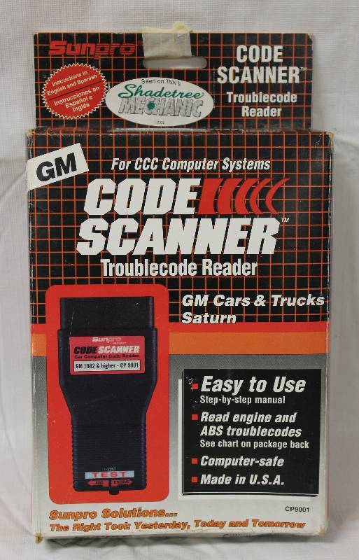 lot 9261 image: Sunpro Code Scanner Troublecode Reader for GM Cars & Trucks, Saturn -CP9001
