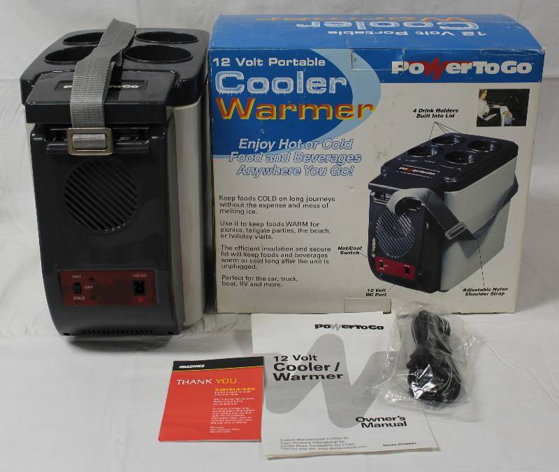 lot 9272 image: Power 2 Go 12V Portable Cooler Warmer - Never Used Model PCW861