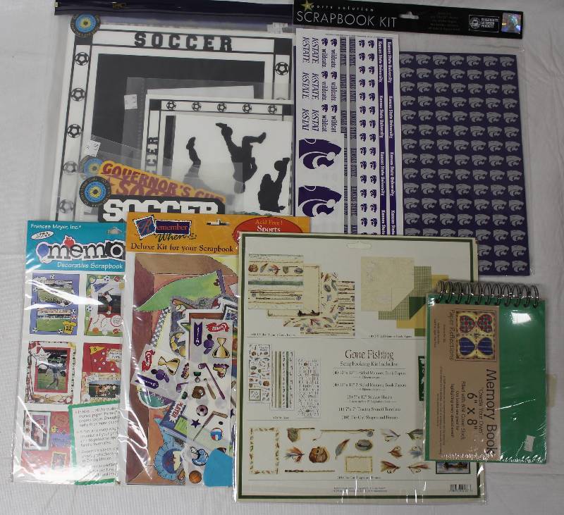lot 9333 image: Scrapbook Design Kits and Memory Book - Sports and Fishing.