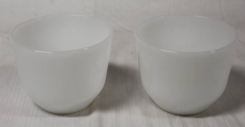 lot 9362 image: Two Heat Forged White Cups - Made in USA