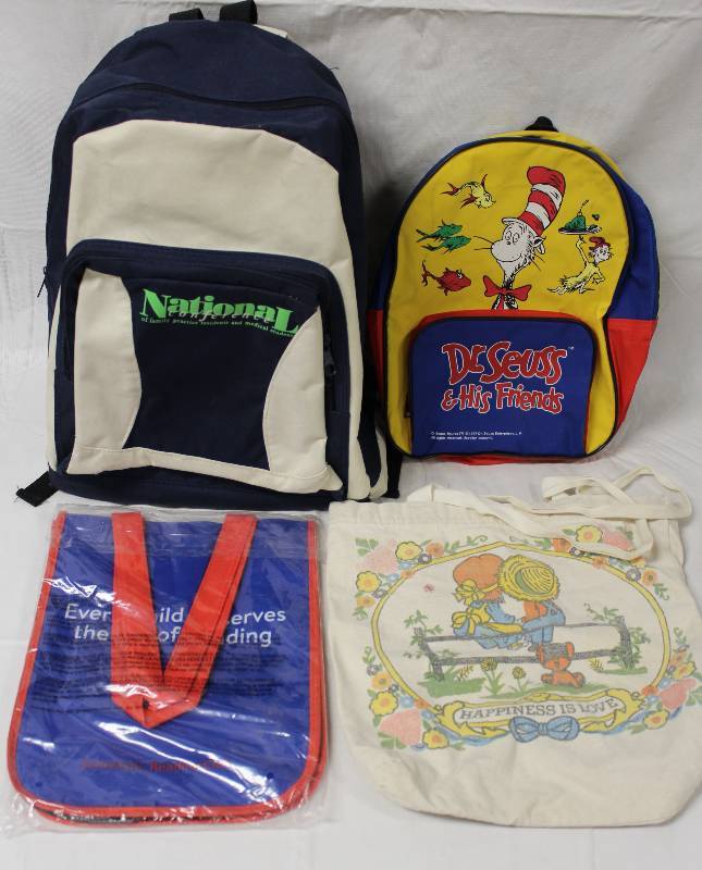 lot 9381 image: Lot of Travel Bags - Bookbags and Totes.