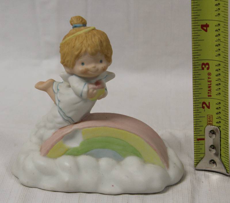 lot 9407 image: 1984 Katybeth Fine Porcelain Angel over Rainbow Figurine.