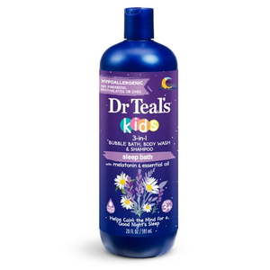 lot 1475 image: Dr Teal s Kids 3-in-1 Bubble Bath Body Wash & Shampoo with Melatonin & Essential Oil 20 fl oz