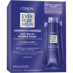 lot 1480 image: L Oreal Paris Everpure Anti Brass Hair Mask 3 fl oz
