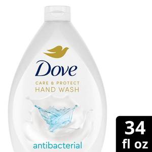 lot 1491 image: Dove Care and Protect Daily Use Antibacterial Hand Soap 34 fl oz