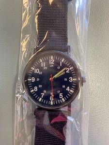 lot 1511 image: Fashion watch with fabric strap- Navy blue