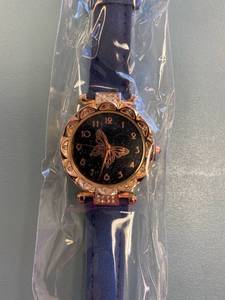 lot 1514 image: Butterfly fashion watch- Navy blue