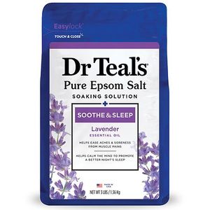 lot 1534 image: Dr Teal s Pure Epsom Salt Soak Soothe & Sleep with Lavender 3lbs