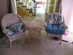 Wicker Chairs with Table