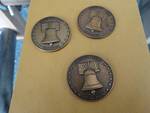 3 bicentennial liberty bell coins.