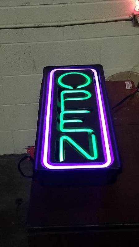 lot 130 image: Commerical OPEN Sign-  Neon