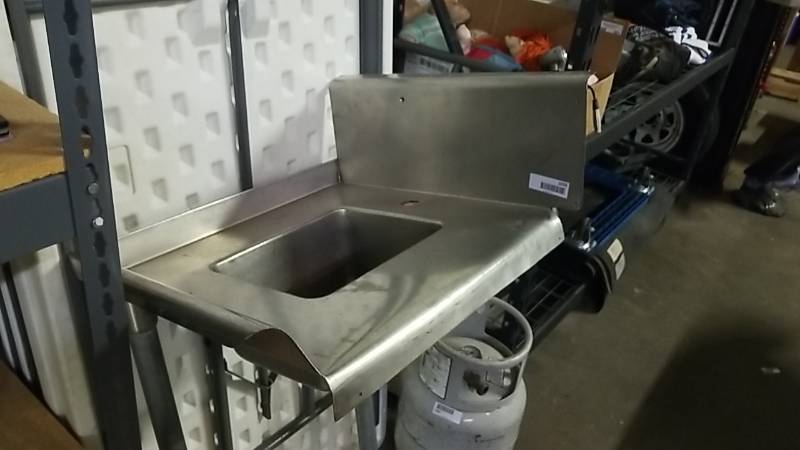 lot 1035 image: 12 Sink- Stainless-  Shop or Food Truck
