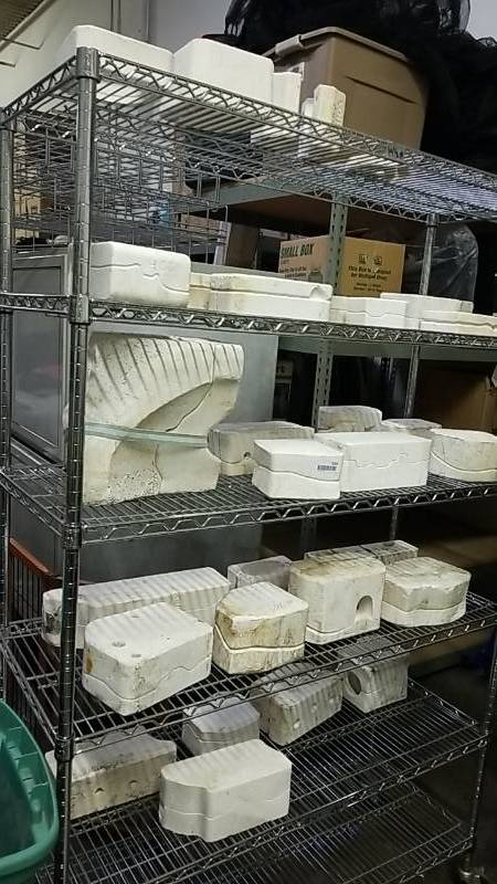lot 1056 image: Huge Lot of Plaster Molds   Greenware