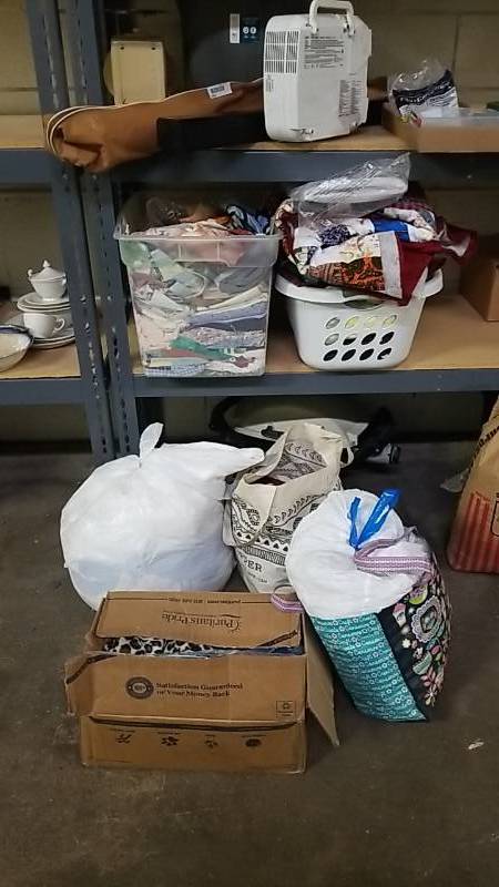 lot 999 image: HUGE Lot of Material- Quiting and Fabric-  What Will You Find