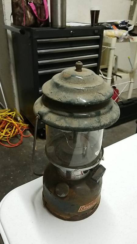lot 3148 image: Coleman Lantern- Rusty Decor
