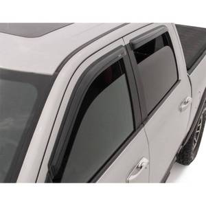 lot 54842 image: Auto Ventshade 94806 Original Ventvisor Side Window Deflector Dark Smoke 4-Pc Set Compatible with 2019-2020 Ram 1500 Crew Cab - Retail $118.73