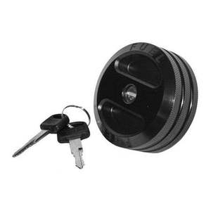 lot 54844 image: DV8 P190005BLK Billet Aluminum Gas Cap for 2018 Jeep Wrangler TJ & JK - Retail $86.25