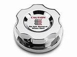 lot 54853 image: modern billet radiator cap cover chrome (15-21all)