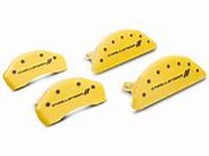 lot 54904 image: mpg yellow caliper covers with challenger stripes logo