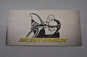 lot 54925 image: brushed Fuse Box Cover with Scat Pack Logos