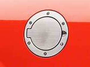 lot 54937 image: SpeedForm bullet style fuel door brushed (05-09) mustang