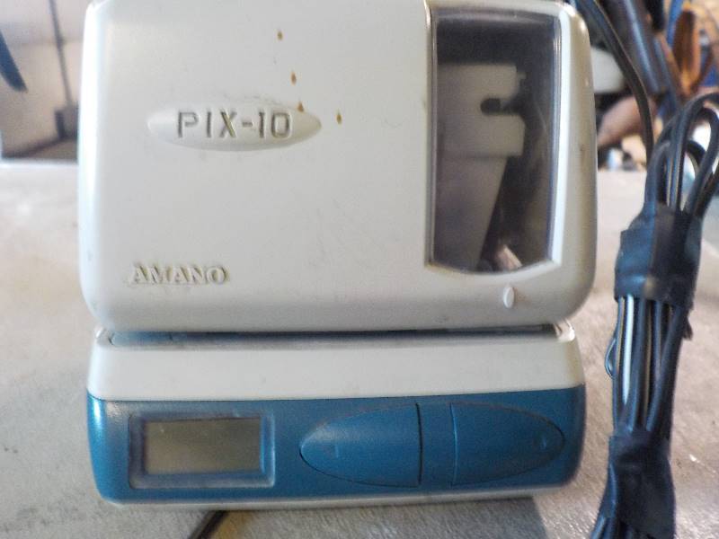 lot 3750 image: Amano time clock (works) The PIX-10