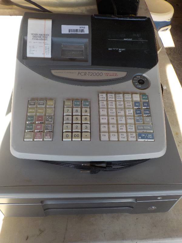 lot 3752 image: casio cash register