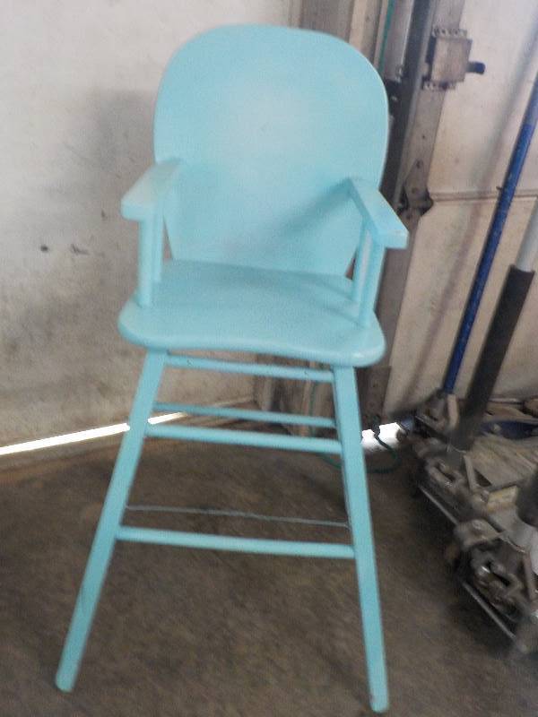 lot 3773 image: wooden high chair