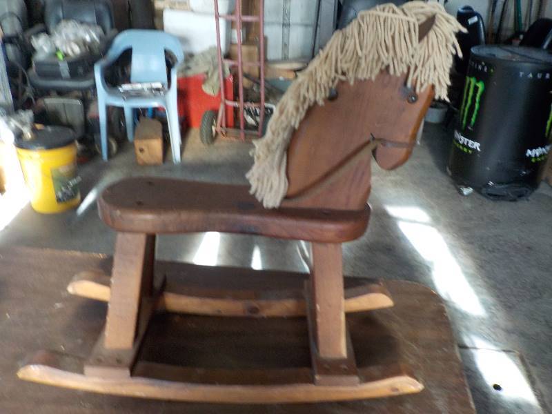 lot 3775 image: Wooden Rockin horse