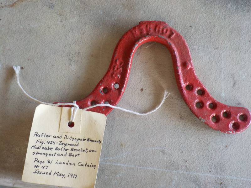 lot 3792 image: Louden rafter and ridgepok bracket for hay trolly rail