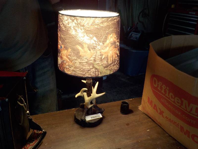lot 3819 image: antler lamp