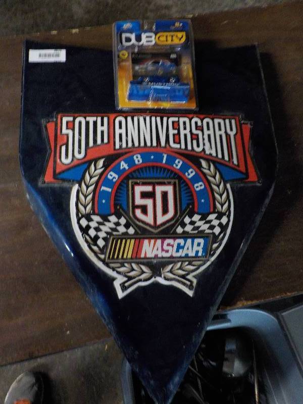 lot 3833 image: NASCAR sign and dub city toy