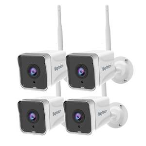 lot 1565 image: Septekon 2K Security Cameras Outdoor, 2.4G Wired WiFi Cameras for Home Security with Night Vision, AI Motion Detection, 2-Way Audio, IP66, CloudSD Storage, 4 Pack - Retail $102.3