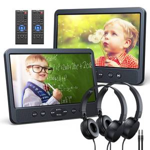 lot 1571 image: NAVISKAUTO 10.1 Dual Car DVD Players with HDMI Input Wall Charger 2 Headphones Support Region Free, Last Memory, AV in & AV Out, USBTF Card, Play a Same or Two Different Movies (2 X DVD Player) - Retail $199.99