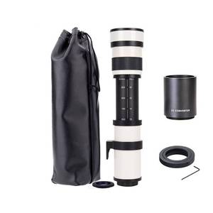 lot 1575 image: JINTU 420-1600mm 800mm f8.3 Manual Zoom Telephoto Lens  T-Mount for Canon EOS DSLR Cameras 4000D 2000D 1200D T7 T7i T6 T6i T5 T5i SL2 80D 77D 700D 70D 60D 50D 5D 6D 7D 600D 550D White - Retail $129
