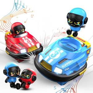lot 1583 image: CAPTAIN CHAOWING Toddlers Remote Control Cars for Kids, Boys RC Ejecting Bumper Car, RC Battle Race Car Set of 2 Players, RC Cartoon Car Toys, Christmas Birthday Gift