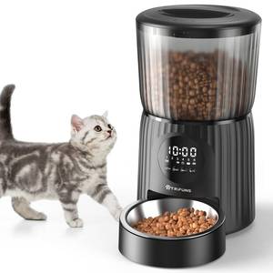 lot 1612 image: Trifuns Automatic Cat Feeder, 4L Cat Food Dispenser Programmable Control 1-6 Meals, Auto Dog Feeder with Dual Power Supply, Timed Pet Feeder for Cats and Dogs with Dry Food Dispenser, Desiccant Bag