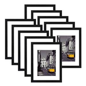 lot 83798 image: eletecpro 11x14 Picture Frames Set of 10, Picture Frame Collage Wall Decor Display 8x10 Photo With Mat or 11x14 without Mat, Home Decor Gallery Wall Frame for Wall Mounting, Black