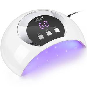 lot 83807 image: Wisdompark UV LED Nail Lamp, 54W UV Light for Gel Nails with Automatic Sensor3 Timer Setting Professional Nail Dryer Gel Polish Curing Lamp Nail Art Tools (White) (54, Watts)