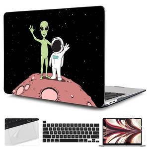 lot 83815 image: TWOLSKOO for MacBook Pro 13 inch Case 2022 2021 2020-2016 A2338 M2M1 A2251 A2289 A2159 A1989 A1706, Plastic Hard Shell Cover & Keyboard Skin & Screen Protector & Trackpad Film, Astronaut Alien