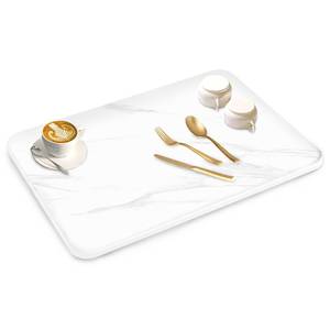 lot 83821 image: XINYIWEI Stone Dish Drying Mat for Kitchen Counter, Super Absorbent Marble Dish Drying Pad, Quick Drying Diatomaceous Earth Stone Mat, Drying Rack Tableware Mat(16 x 12 Inch,Whtie Marble)