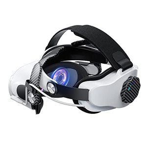 lot 83832 image: NexiGo S32 Head Strap with 5300mAh Battery for Oculus Quest 2, Carbon Fiber Dial, Replacement Elite Accessories, Enhanced Comfort Support, Reduces Face and Head Pressure