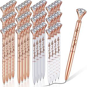 lot 83833 image: Yexiya Bridal Shower Gifts for guests Diamond Pens Wedding Rose Golden Crystal Ballpoint Pens Bling Happily Ever After Pens for Bridal Shower Bridesmaid Women Girls Gift Office Favors(60 Pcs)