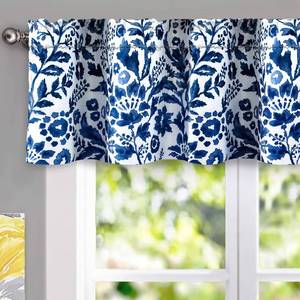lot 83866 image: DriftAway Julia Lined Valance Double Layer Thermal Insulated Room Darkening Blackout Valances 3 Inch Rod Pocket Window Valance for Bathroom Living Room 52 Inch by 14 Inch Navy